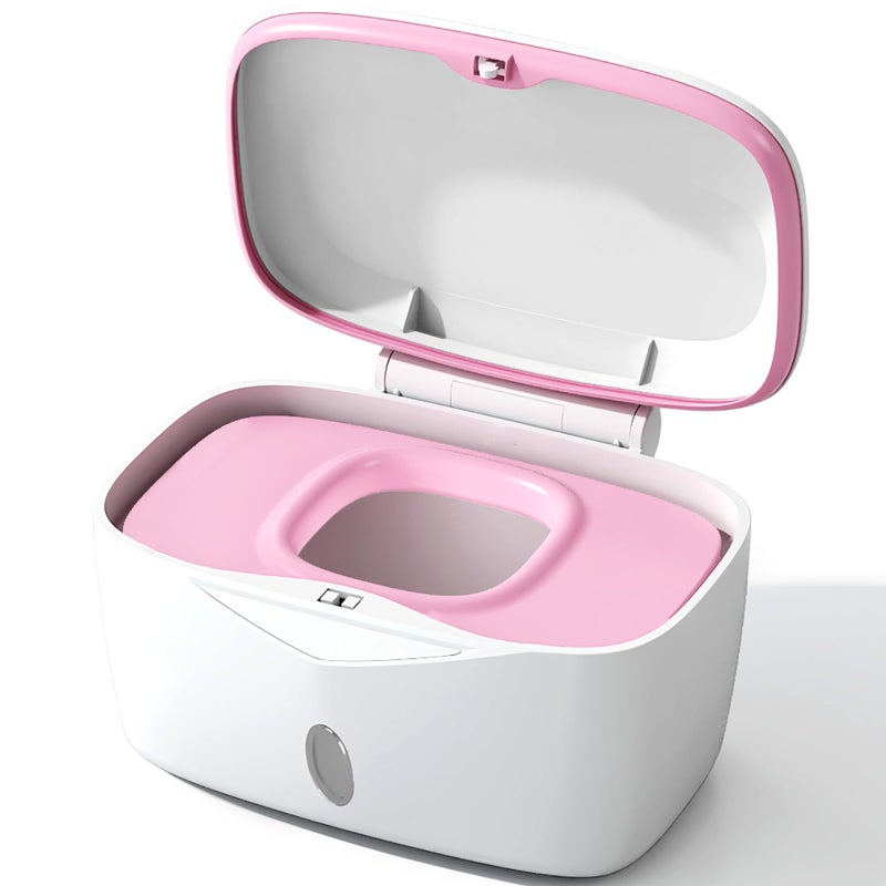 Seposeve Wipes Dispenser with Weighted Plate, X2 PRO, Seposeve Perfect Pull Baby Wipe Holder, Refillable Wipe Container, Keeps Wipes Fresh, One-Handed Operation. Non-Slip, Easy Open/Close Wipes Case, Pink - Image 1